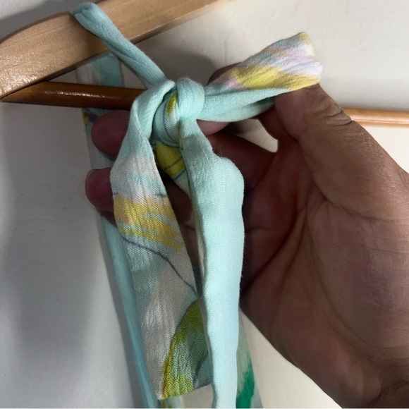 Lauren Conrad Mint Tropical Banana Romper Lined with Shoulder Ties Size XXL - Picture 8 of 14